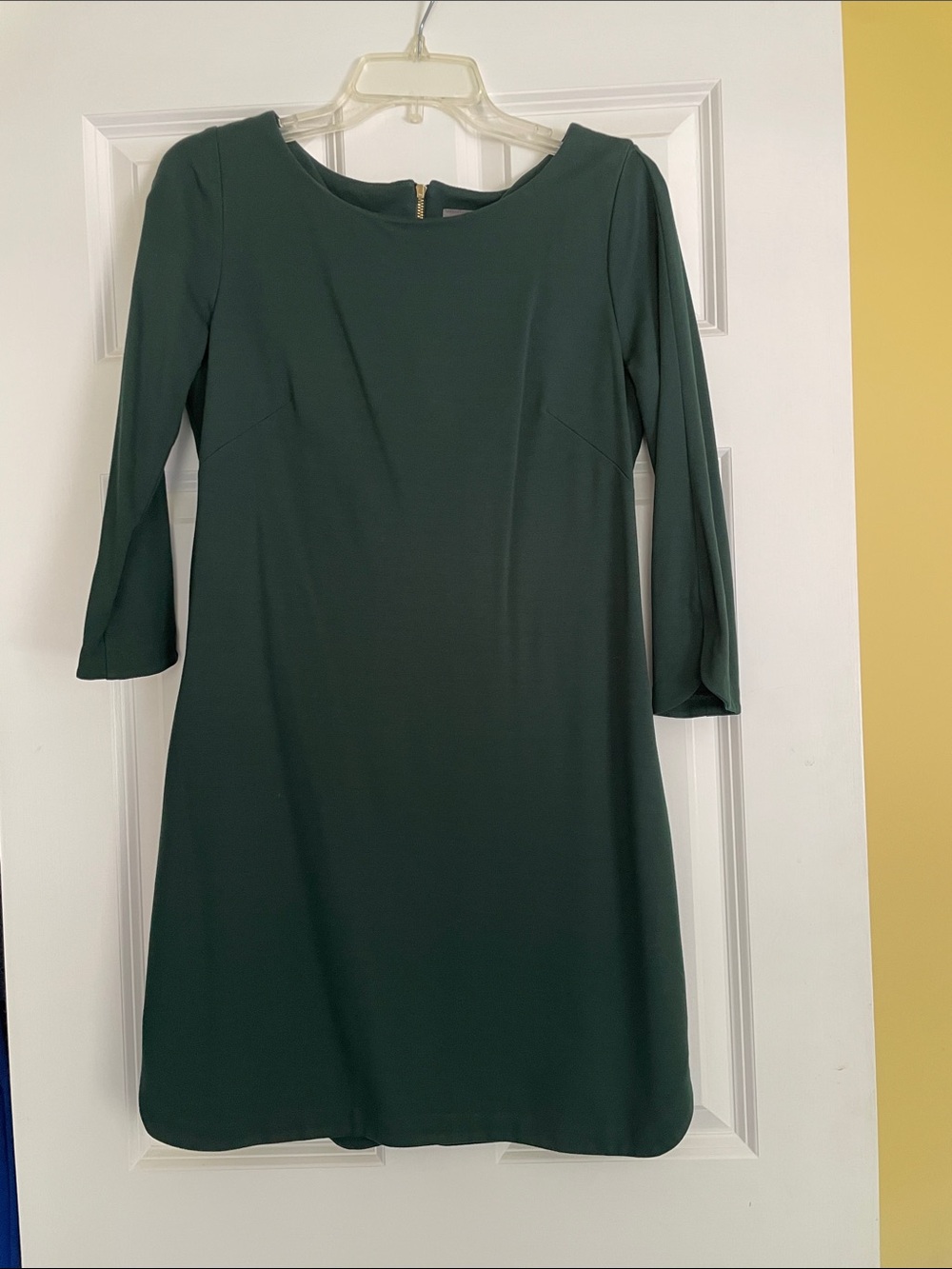 Vince Camuto Dark Green Long Sleeve Shift Dress